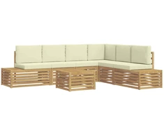 Lauko sofos komplektas Balta 59 x 59 x 37 cm Poliesteris