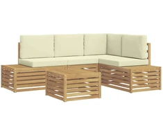Lauko sofos komplektas Balta 59 x 59 x 37 cm Poliesteris