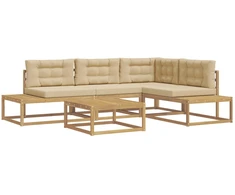 Lauko sofos komplektas Balta 79 x 79 x 37 cm Poliesteris