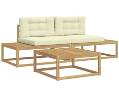 Lauko sofos komplektas Balta 79 x 79 x 37 cm Poliesteris