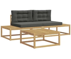 Lauko sofos komplektas Balta 79 x 79 x 37 cm Poliesteris