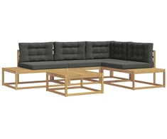 Lauko sofos komplektas Balta 79 x 79 x 37 cm Poliesteris