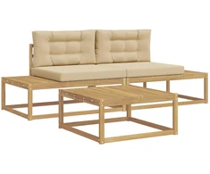 Lauko sofos komplektas Balta 79 x 79 x 37 cm Poliesteris