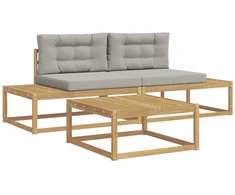 Lauko sofos komplektas Balta 79 x 79 x 37 cm Poliesteris