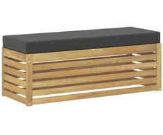 Lauko sofos komplektas Balta ir antracito 115 x 43 x 45 cm