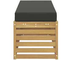 Lauko sofos komplektas Balta ir antracito 115 x 43 x 45 cm
