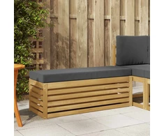 Lauko sofos komplektas Balta ir antracito 115 x 43 x 45 cm