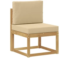 Lauko sofos komplektas Balta ir kreminė 59 x 63 x 73 cm