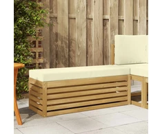 Lauko sofos komplektas Balta ir kreminė 115 x 43 x 45 cm