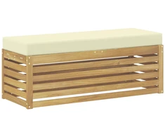 Lauko sofos komplektas Balta ir kreminė 115 x 43 x 45 cm