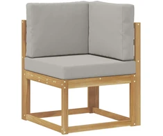 Lauko sofos komplektas Balta ir šviesiai pilka 51 x 54 x 73 cm