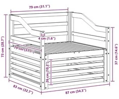 Lauko sofa Natūrali
