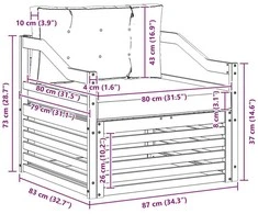 Lauko sofa Natūralus ir bežinis