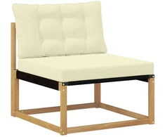 Lauko sofos komplektas 4 vnt. Balta ir kreminė