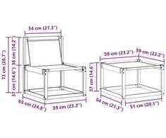 Lauko sofos komplektas 4 vnt. 4 vietos Balta ir juoda