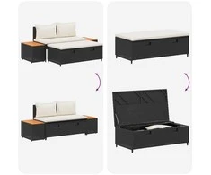 Lauko baldų komplektas Lauko sofos komplektas 4 -Seater 4 pcs 55 x 30 x 39 cm