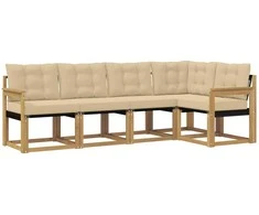 Lauko sofos komplektas su pagalve 5 pcs