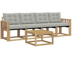 Lauko sofos komplektas su pagalve 5 pcs