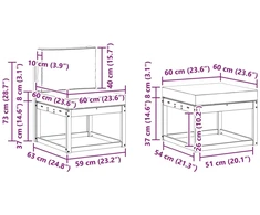 Lauko sofos komplektas 5 vnt. Balta ir kreminė