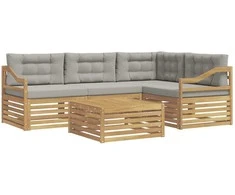 Lauko sofos komplektas su pagalve 5 pcs