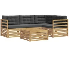 Lauko sofos komplektas su pagalve 5 pcs