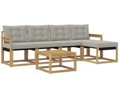 Lauko sofos komplektas su pagalve 6 pcs