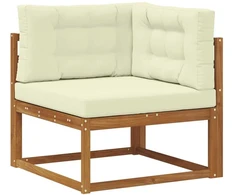 Lauko sofos komplektas 6 vnt. 5 vietos Natūralus ir grietinėlė