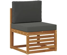 Lauko sofos komplektas su pagalve 6 pcs Natūralus ir antracitas