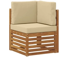 Lauko sofos komplektas su pagalve 7 pcs Natūrali