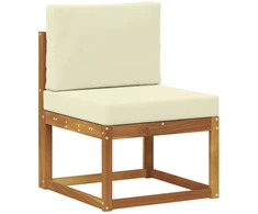 Lauko sofos komplektas su pagalve 7 pcs Natūralus ir grietinėlė