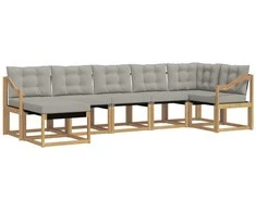 Lauko sofos komplektas su pagalve 7 pcs