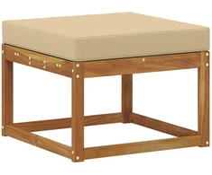 Lauko sofos komplektas su pagalve 8 pcs Natūralus ir bežinis