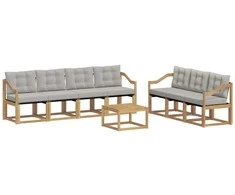 Lauko sofos komplektas su pagalve 8 pcs