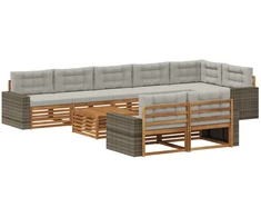 Lauko sofos komplektas su pagalve 9 pcs