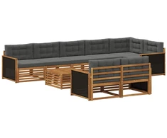 Lauko sofos komplektas su pagalve 9 pcs