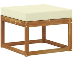 Lauko sofos komplektas su pagalve 9 pcs Natūralus ir grietinėlė