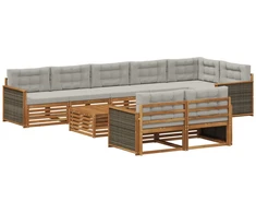 Lauko sofos komplektas su pagalve 9 pcs