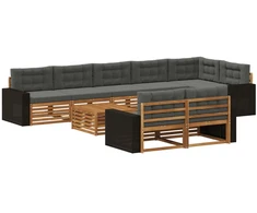 Lauko sofos komplektas su pagalve 9 pcs