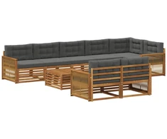 Lauko sofos komplektas su pagalve 9 pcs