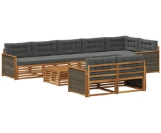 Lauko sofos komplektas su pagalve 9 pcs