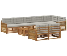 Lauko sofos komplektas su pagalve 9 pcs