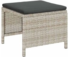 Lauko baldų komplektas Sodo Sofų Rinkinys 6 pcs Šviesiai pilka ir tamsiai pilka