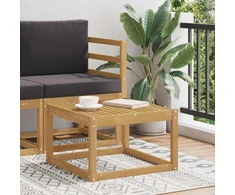 Lauko stalas Kietos akacijos mediena Balta 59 x 59 x 37 cm