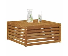 Lauko stalas Kietos akacijos mediena Natūrali 79 x 79 x 37 cm