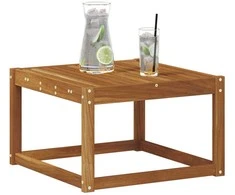 Lauko stalas Kietos akacijos mediena Natūrali 59 x 59 x 37 cm
