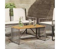 Lauko stalas Pilka ir ruda 80 x 40 x 40 cm poliratanas