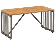 Lauko stalas Pilka ir ruda 80 x 40 x 40 cm poliratanas