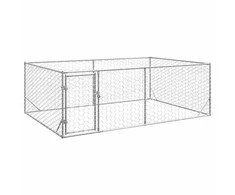 Lauko šunų voljeras su durelėmis, 3x2x1 m, cinkuotas plienas