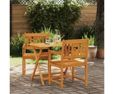 Lauko suolas 2 pcs Natūrali 56 x 55,5 x 90 cm