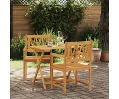 Lauko suolas 2 pcs Natūrali 56 x 55,5 x 90 cm